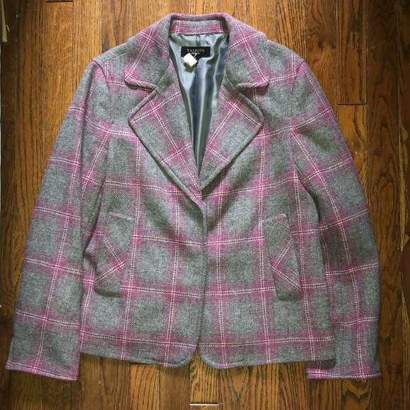 EUC Talbots plaid wool blazer - Picture 8 of 8
